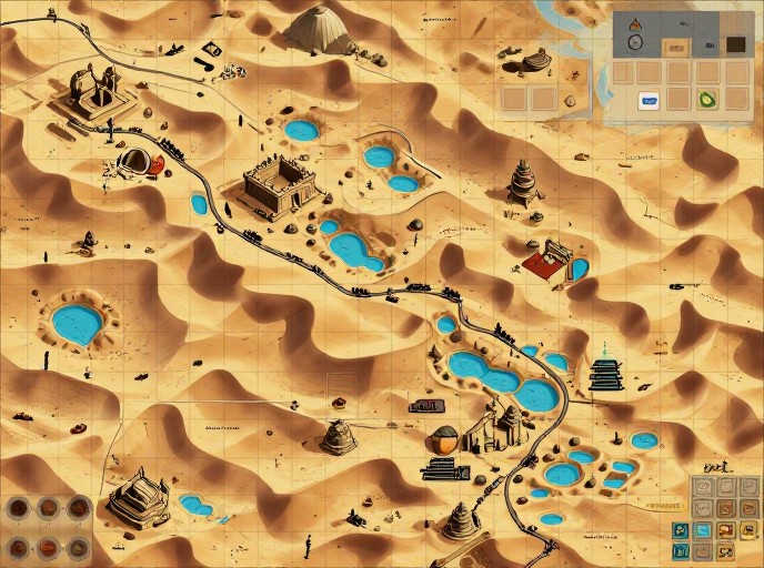 DESERT WASTES - Battle Grid