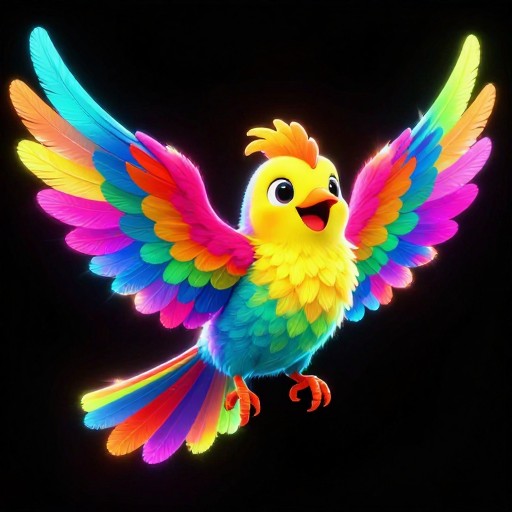 RAINBOW BIRD - Neon Pop