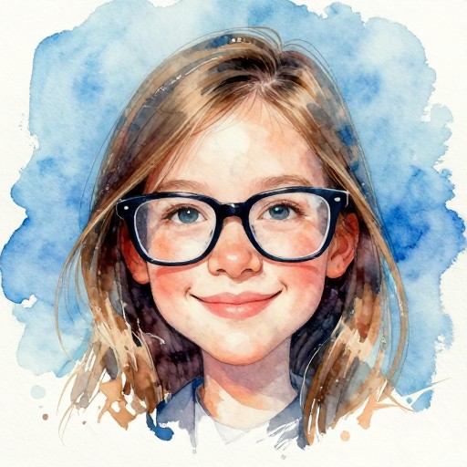 BLUE BACKGROUND - Watercolor