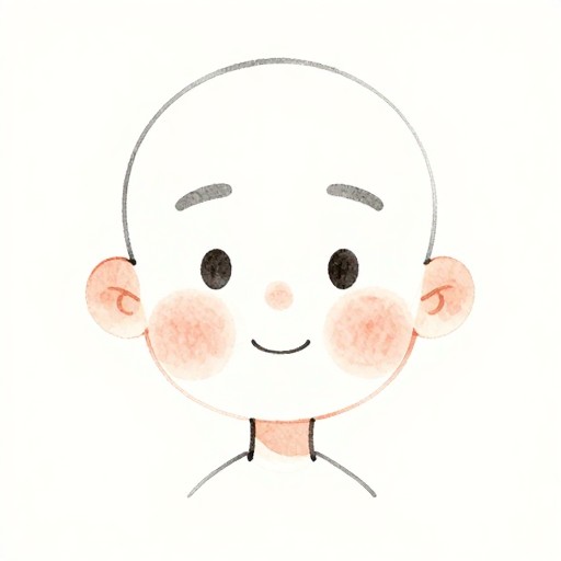 MINIMAL CHEEKS - Watercolor Sketch