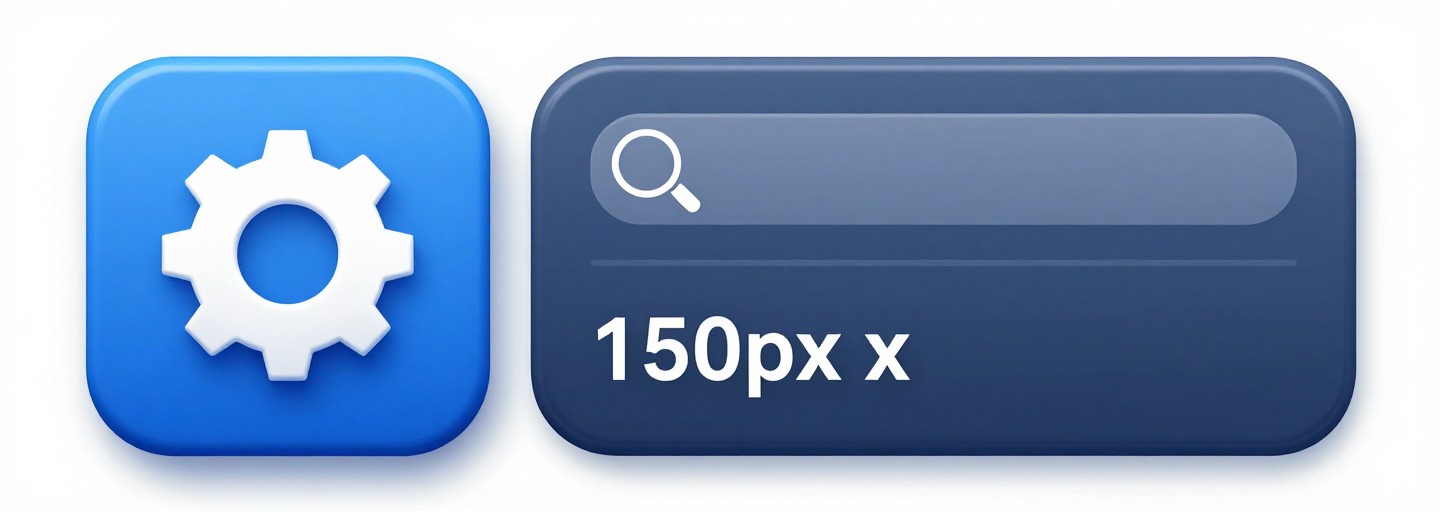 SETTINGS BUTTON - 3D Glossy