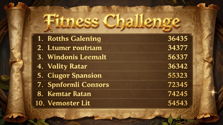 FITNESS CHALLENGE - Fantasy Scroll