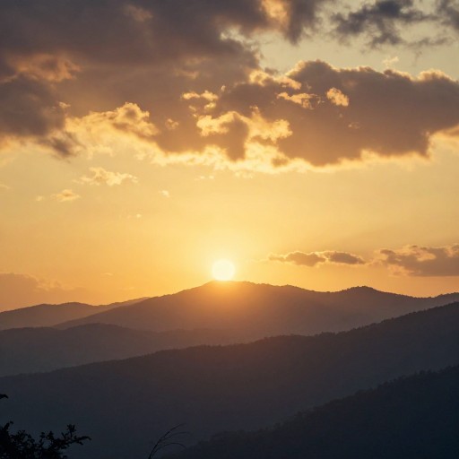 MOUNTAIN SUNSET - Vintage