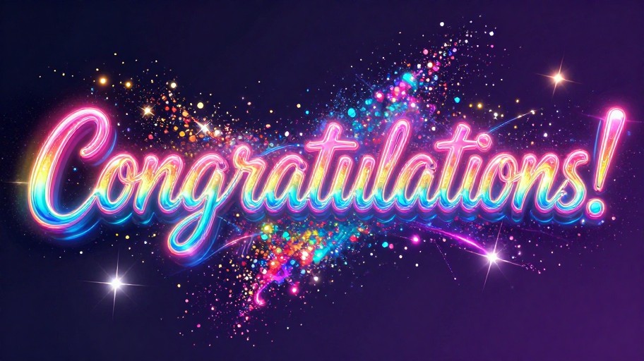 CONGRATULATIONS - Neon Glow