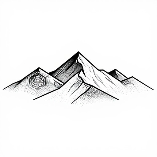MOUNTAIN RANGE - Dotwork