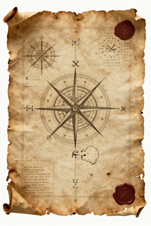 PIRATE MAP - Ancient Scroll