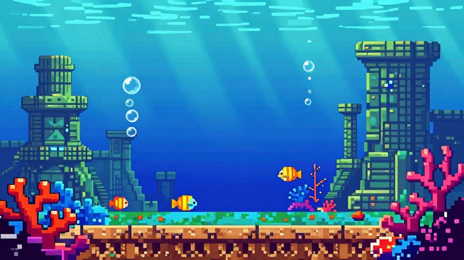 UNDERWATER REALM - Pixel Art