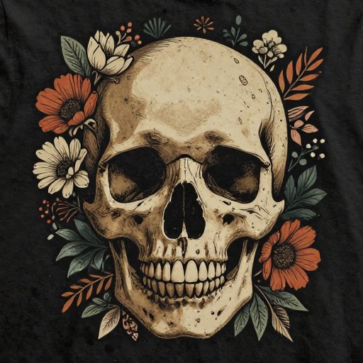 SKULL GRAPHIC - Vintage Distressed