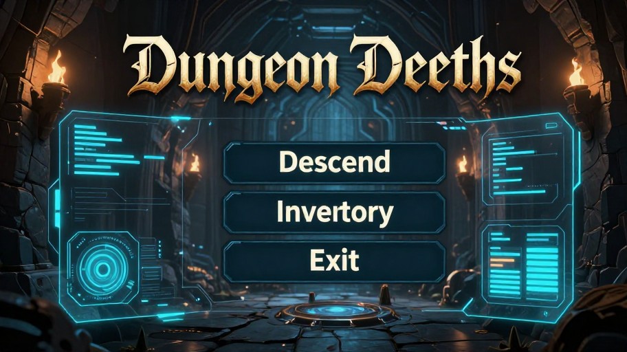 DUNGEON DEPTHS - Sci-Fi HUD