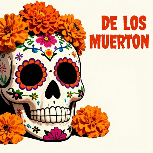 CANDY SKULL - Retro Poster