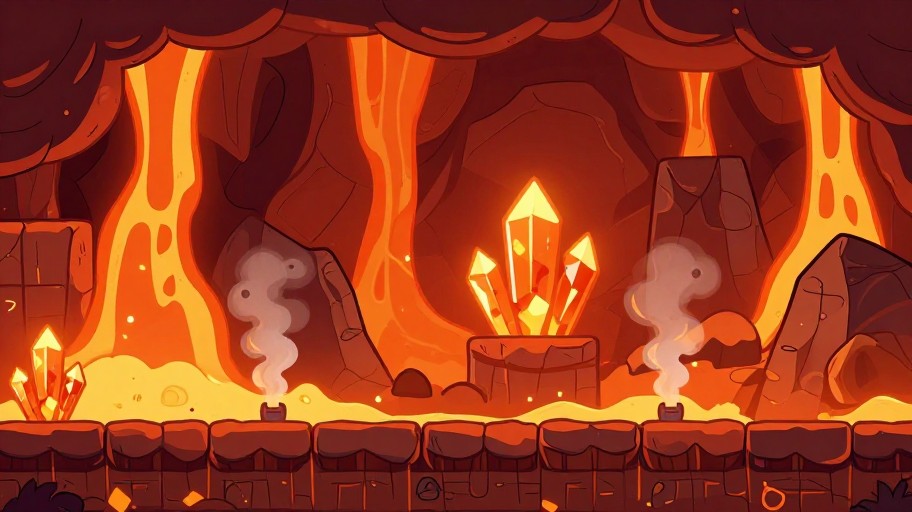 VOLCANIC CAVERN - Cartoon