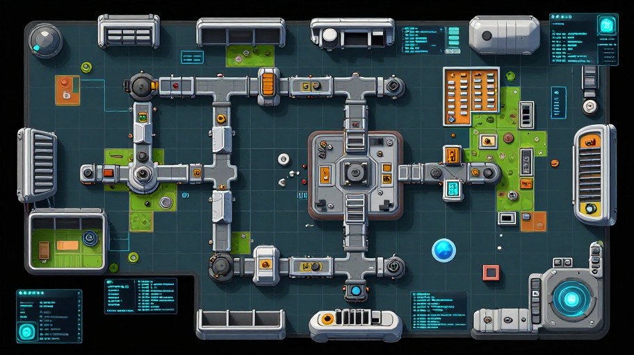 SPACE STATION - Top-Down Tile