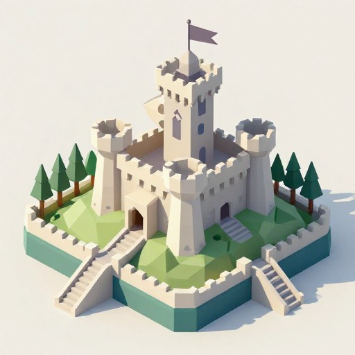 FANTASY CASTLE - Low Poly