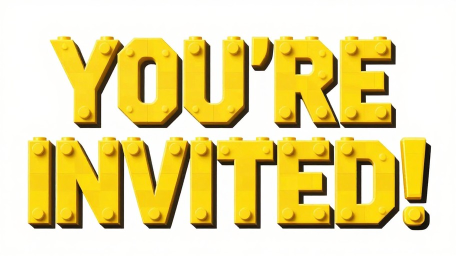 PARTY INVITE - Legothick Font