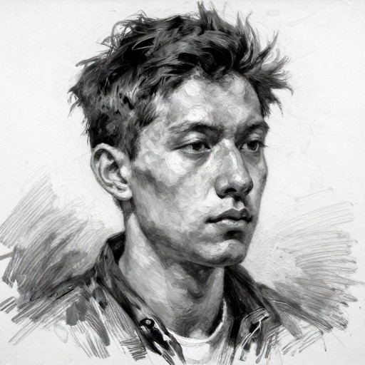 PENCIL SKETCH - Oil Painting