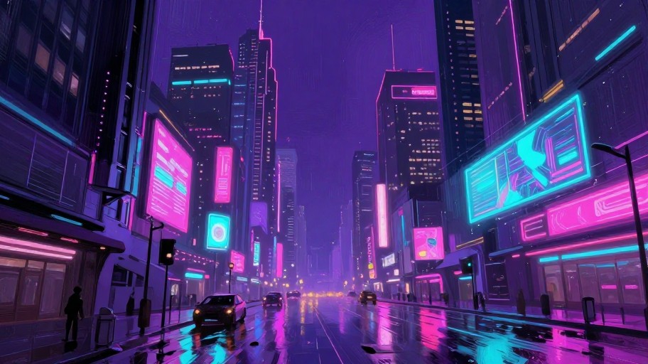 NEON CITY - Digital Art