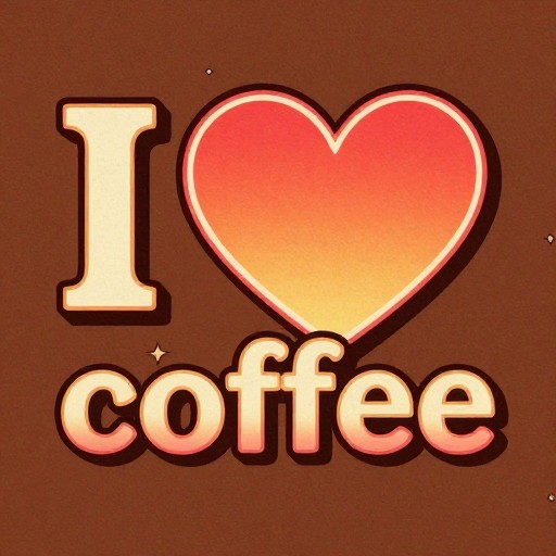 COFFEE HEART - Retro 80s