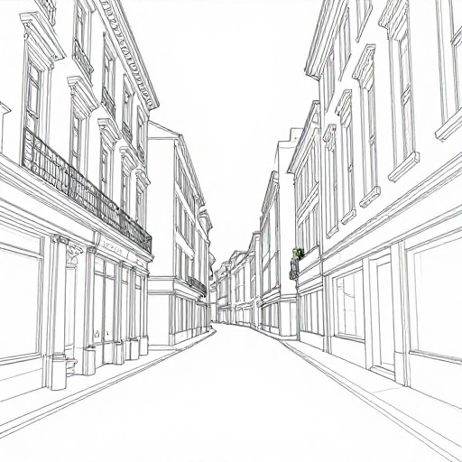 DETAILED CITYSCAPE - Continuous Line