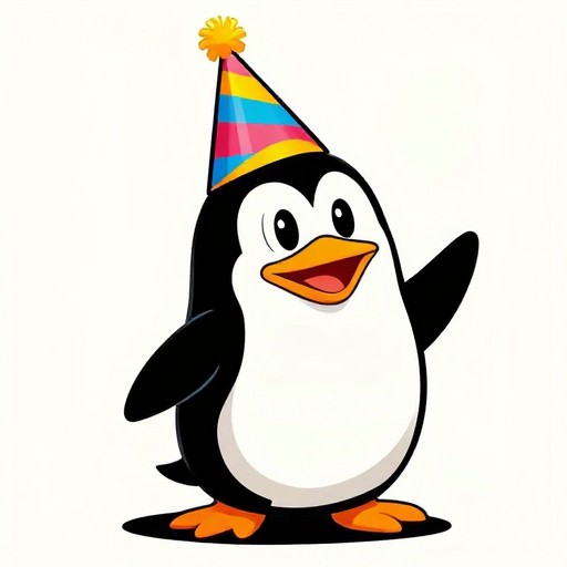 PARTY PENGUIN - Retro Vintage