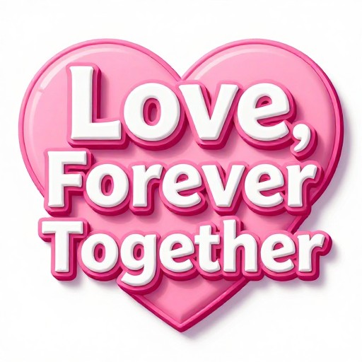 WEDDING HEART - 3D Letters