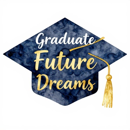 GRADUATION CAP - Watercolor