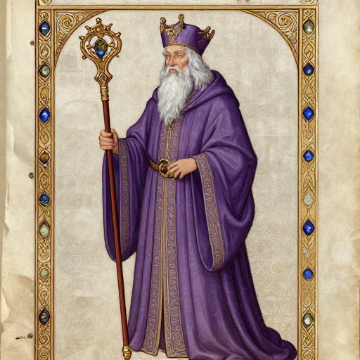 COURT WIZARD - Illuminated Manuscript