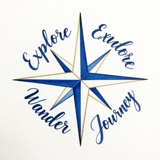 TRAVEL COMPASS - Handwritten