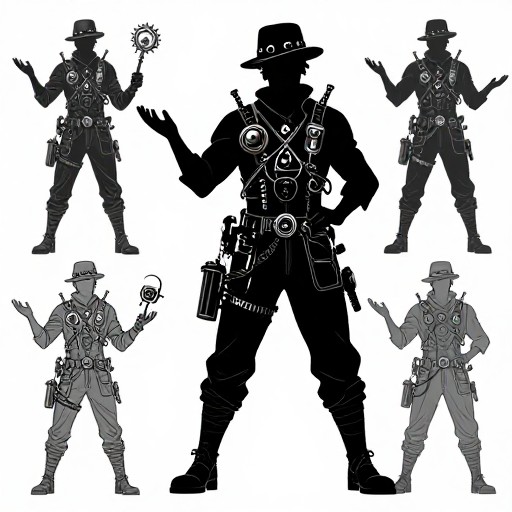 STEAMPUNK INVENTOR - Silhouette