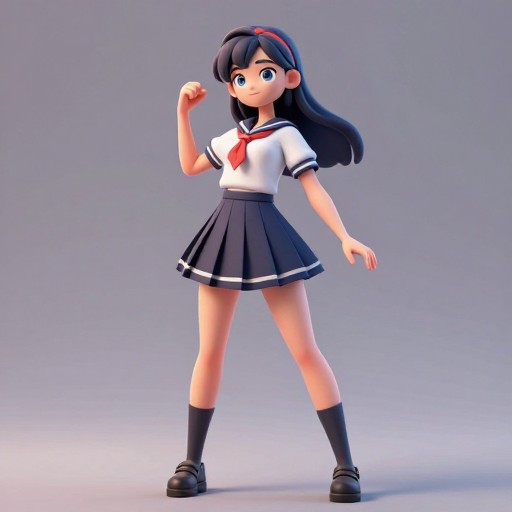 ANIME SCHOOLGIRL - Stylized Art