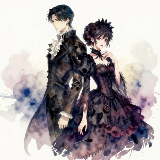 GOTHIC PAIR - Watercolor