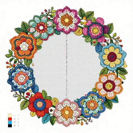 FLORAL KNITTING - Crochet Chart