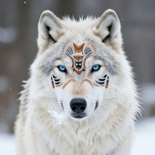 ARCTIC WOLF - Tribal Mask