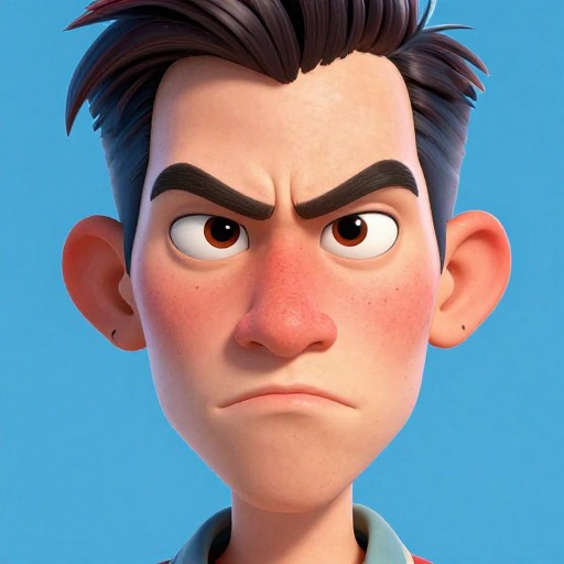 SERIOUS LOOK - Cartoonish