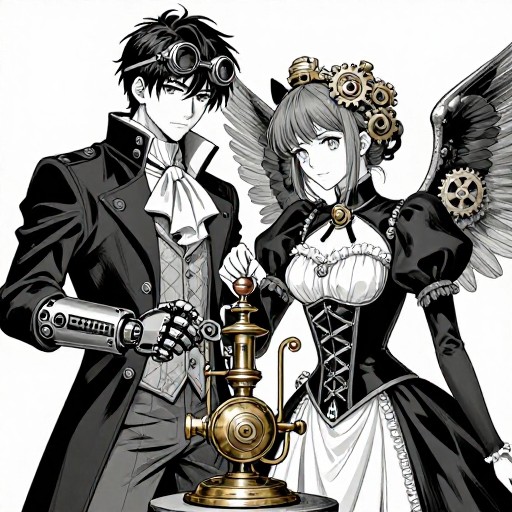 STEAMPUNK DUO - Manga Style