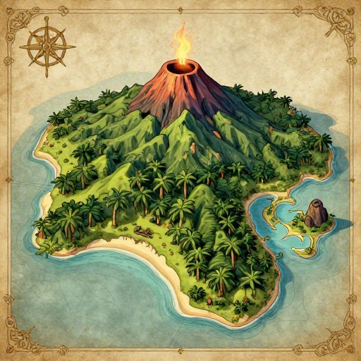 VOLCANIC PARADISE - Fantasy Atlas
