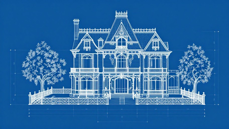 VICTORIAN MANSION - Blueprint