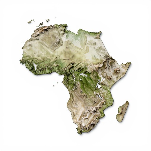 CONTINENT OUTLINE - Topographic