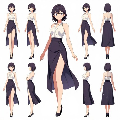 ELEGANT DRESS - Model Sheet