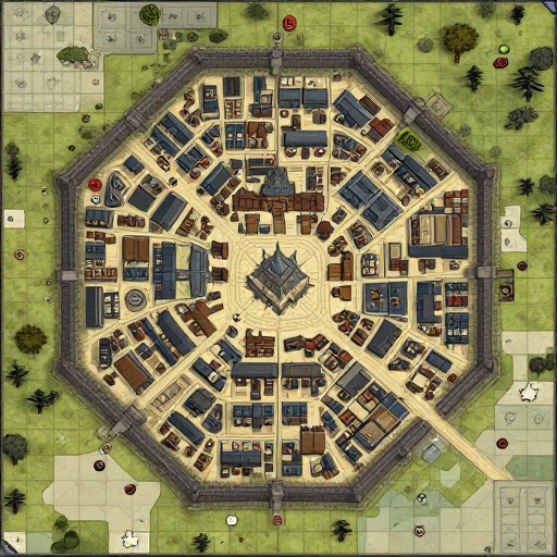 D&D TOWN - Tactical Grid