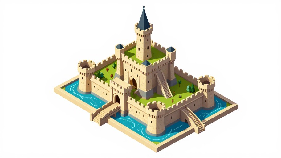 FANTASY CASTLE - Isometric View