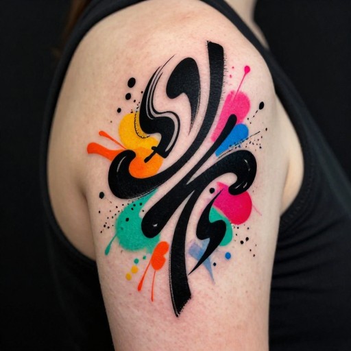 ABSTRACT SHOULDER - Blackwork