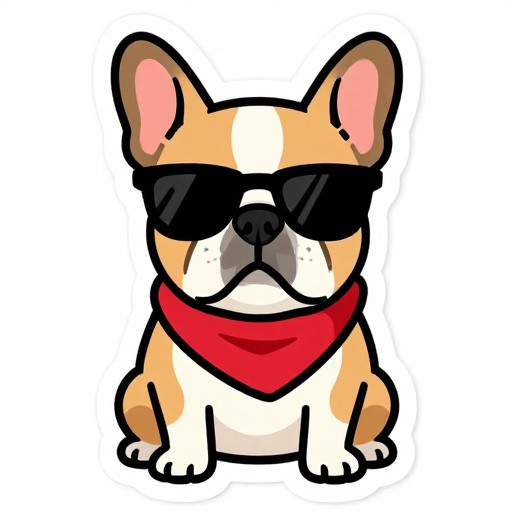 STYLISH FRENCHIE - Sticker Art