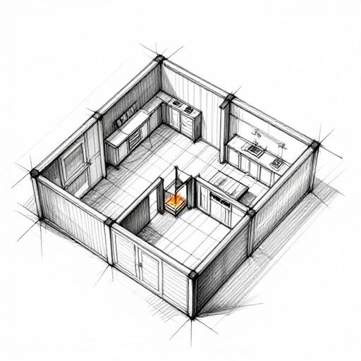 COZY COTTAGE - Hand Sketch