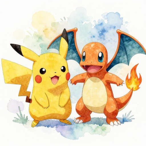 ELECTRIC FIRE - Watercolor