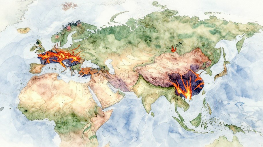 VOLCANIC ISLES - Watercolor