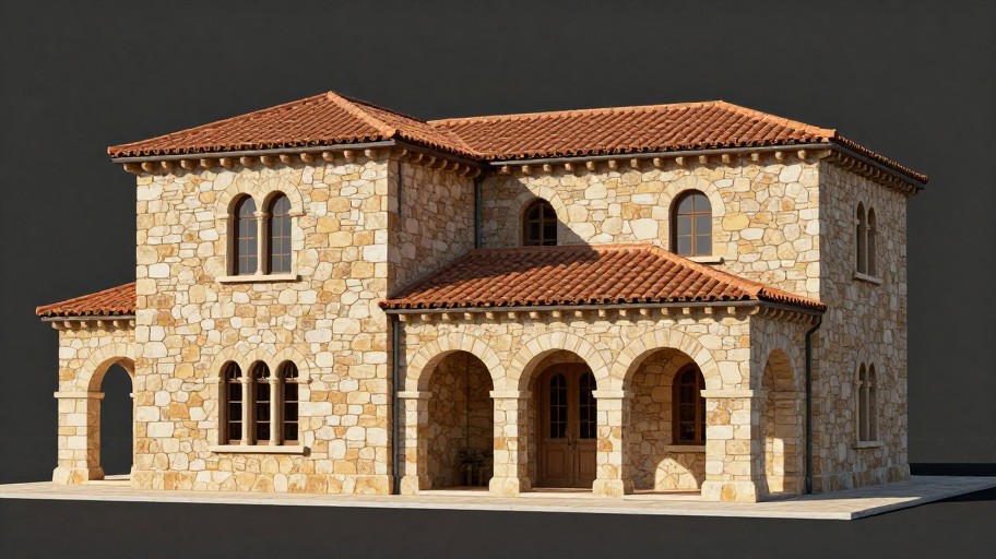 STONE VILLA - Architectural Render