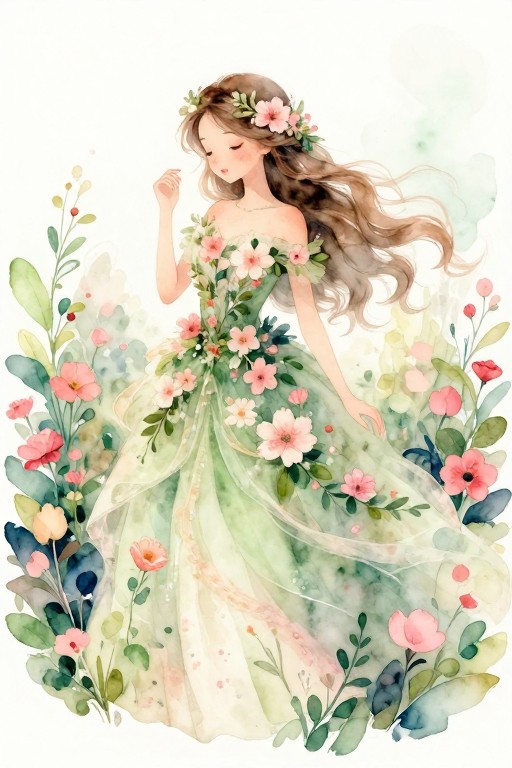 FLOWER GUARDIAN - Watercolor Fairy Tale