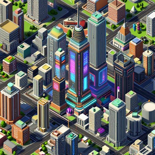 CYBERPUNK DISTRICT - Isometric