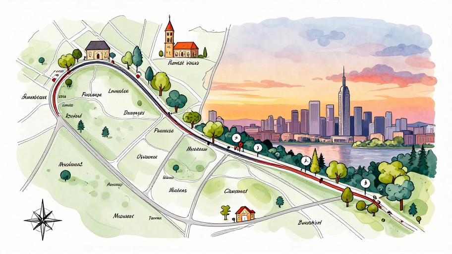 SUNSET ROUTE - Hand-Drawn