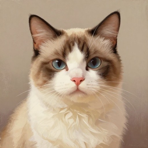 WISE CAT - Painted